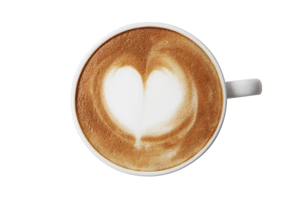 Cup of coffee with love latte art — Stock Photo, Image