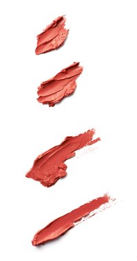 Beyaz kağıt üzerine ruj kontur