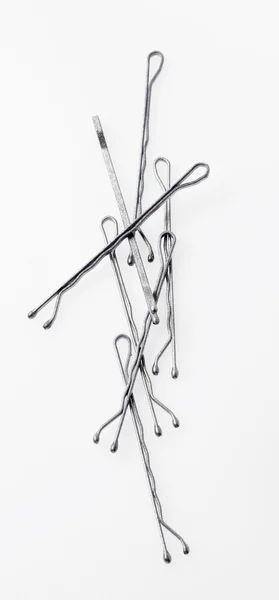Silver hairpins — Stock Photo, Image