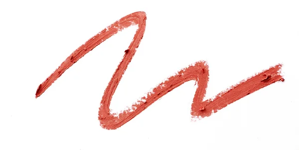 Lipstik coretan pada kertas putih — Stok Foto