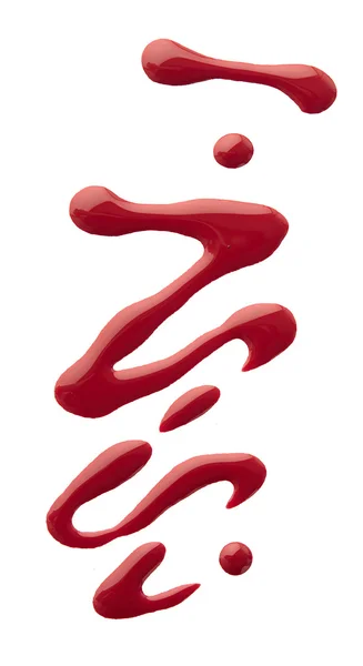 Rote Farbe abstrakte Form Nagellack — Stockfoto