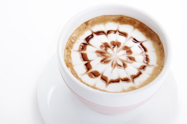 sıcak mocha latte sanat ile
