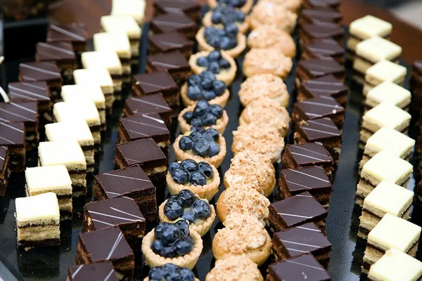 Chocolate dessert in rolls — Stock Photo, Image