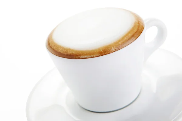 Hot cappuccino with milk foam — Stock Photo, Image