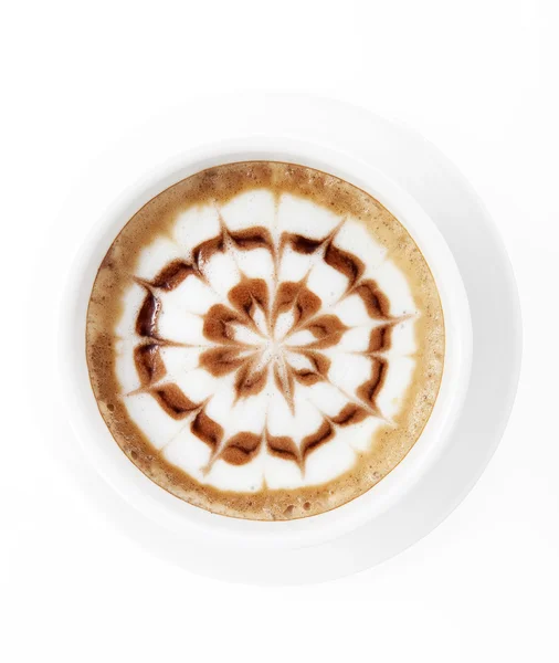 Moka chaud avec latte art — Photo