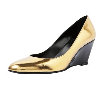 Beyaz altın renkli yüksek topuk