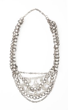 Beyaz gümüş kolye