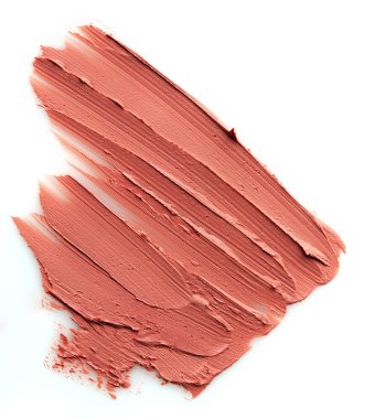 Çıplak renk ruj kontur beyaz kağıt üzerinde