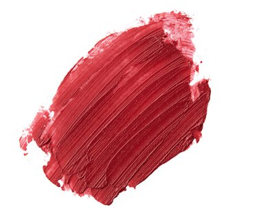 Kırmızı renk ruj kontur beyaz kağıt üzerinde