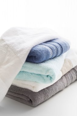 Yumuşak ve temiz havlu yığılmış