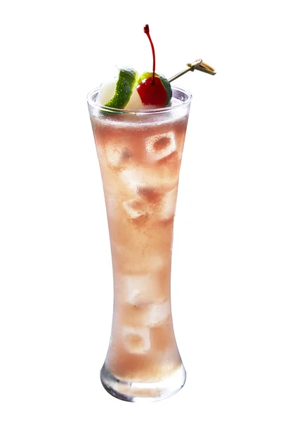 Cocktail de couleur rouge isolé sur fond — Photo