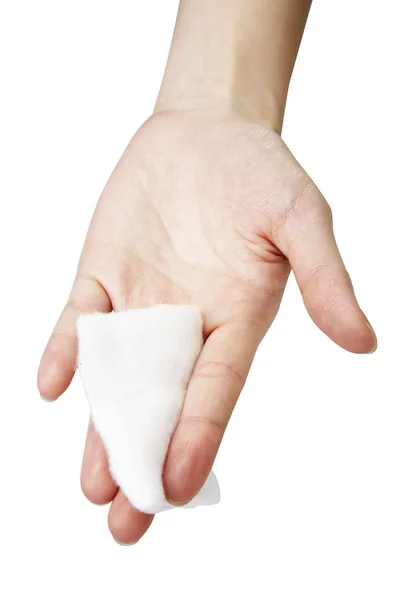 Nettoyage des mains coton — Photo