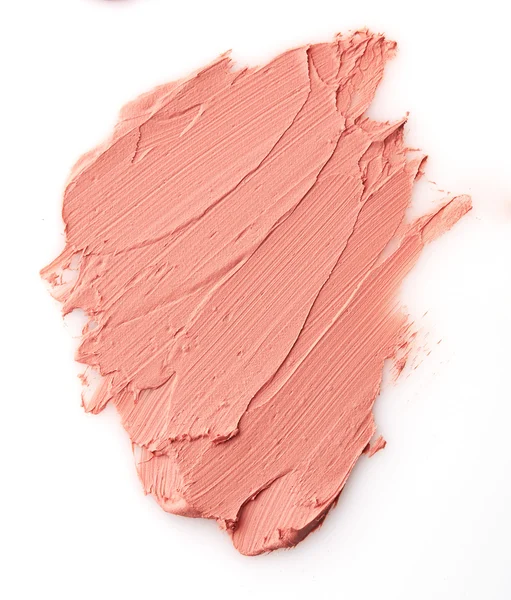 Nude colour lipstick stroke on white paper — Stock Photo, Image