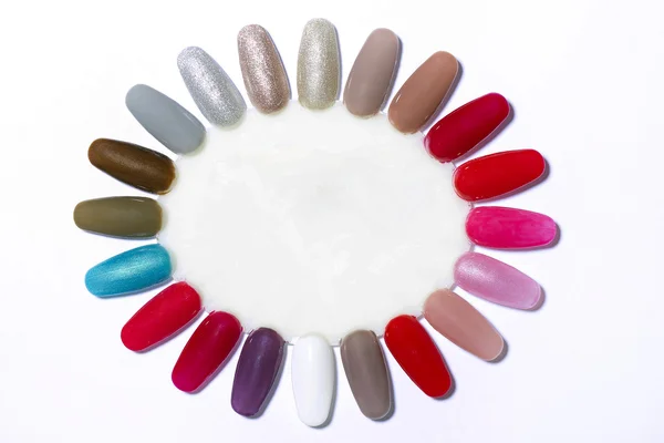 Barniz de uñas placa de muestra de color — Foto de Stock