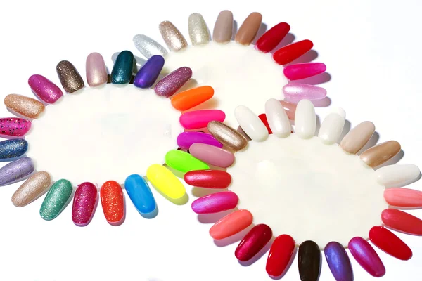 Barniz de uñas placa de muestra de color —  Fotos de Stock