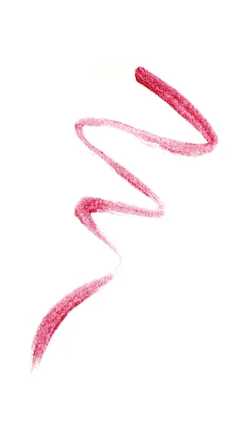 Rosa Lippe grober Pinselstrich auf weißem Hintergrund — Stockfoto