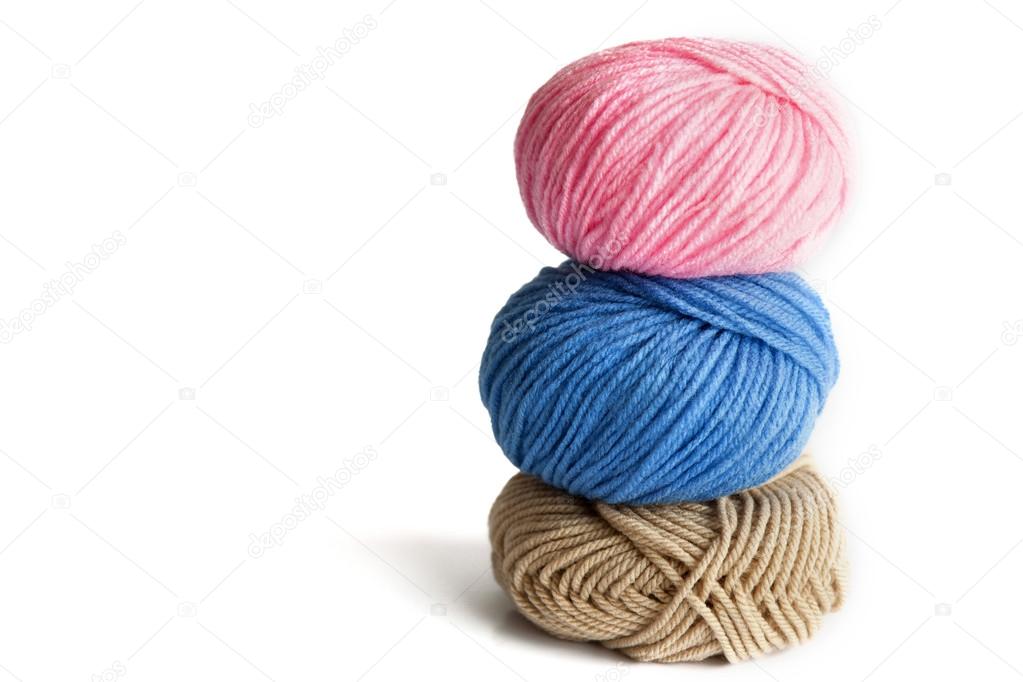 colour knitting ball