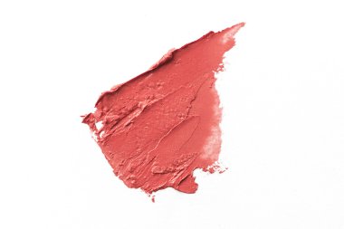 Pink color lipstick stroke on background