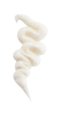 Bej renk fırçalayın krem arka planda turuncu pigment vuruşlu