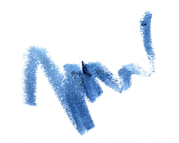 Blaue Farbe Lidschatten Bleistift Strich auf dem Hintergrund — Stockfoto