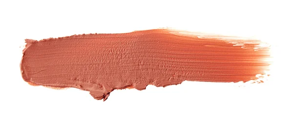 Orange color lipstick stroke on background — Stock Photo, Image