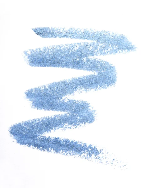 Blue color eyeshadow pencil stroke on background — Stock Photo, Image