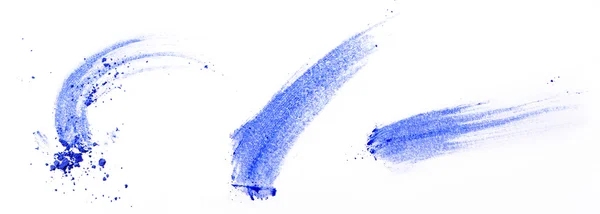 Blaue Farbe Lidschatten Strich auf dem Hintergrund — Stockfoto