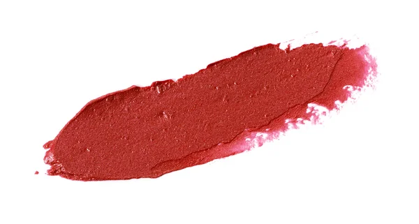 Red colour lipstick stroke on background — Stock Photo, Image