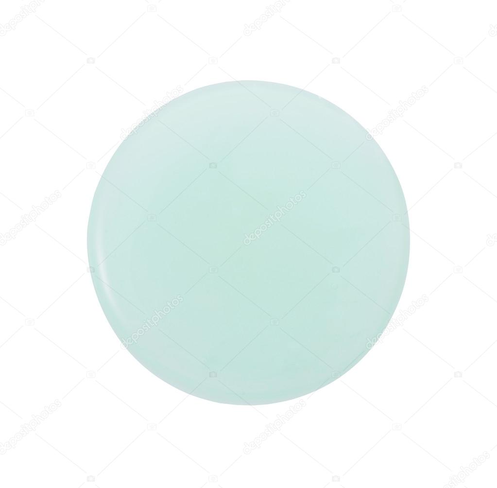 Blue color cosmetic gel drop on background