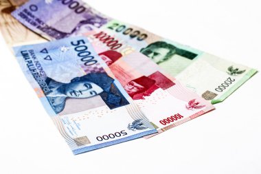 Endonezya rupiah para arka plan üzerinde