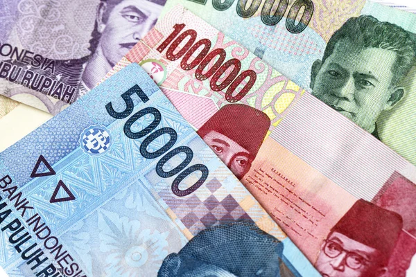 Latar belakang uang rupiah Indonesia — Stok Foto