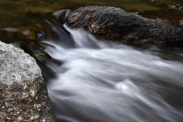 Rock and water stream in nature — Stock Photo, Image