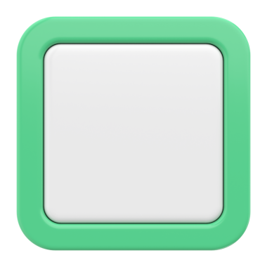 Üç boyutlu düğme. Boş tuş. 3B illüstrasyon.