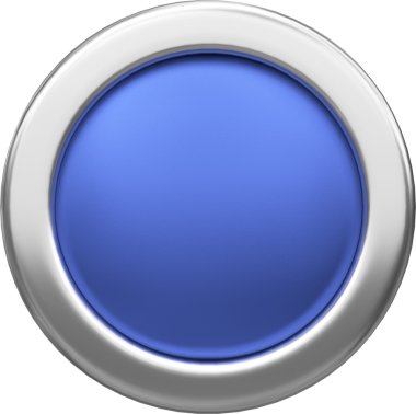 Üç boyutlu düğme. Üç boyutlu düğme. 3B illüstrasyon.