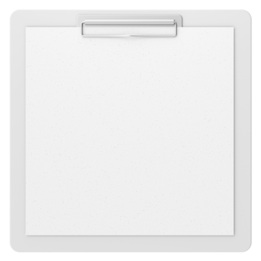 Not kağıdıyla birlikte pano. 3B illüstrasyon.