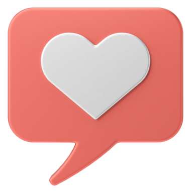 3 boyutlu aşk ikonu. Sevgililer Günü süsü. 3B illüstrasyon.