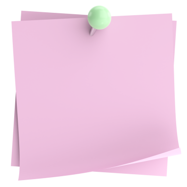 Pimi basılı not kağıdı. 3B illüstrasyon.