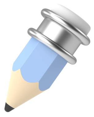 Üç boyutlu kalem. Üç boyutlu illüstrasyon. 3B görüntüleme.