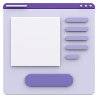 İnternetten alışveriş. 3 boyutlu tarayıcı. Ürün sayfası. 3B illüstrasyon.