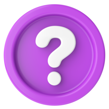 Soru işareti işareti. 3B illüstrasyon.