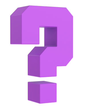 Soru işareti işareti. 3B soru işareti.