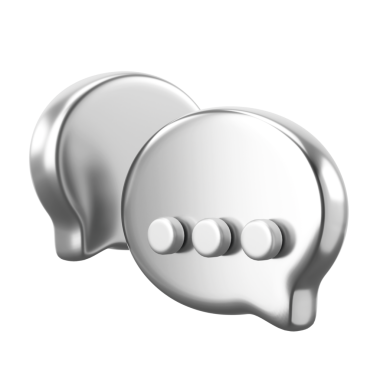 Canlı sohbet simgesi. 3B öge.