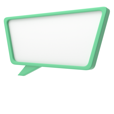 Üç boyutlu konuşma balonu. Mesaj kutusu. Metin alanı.