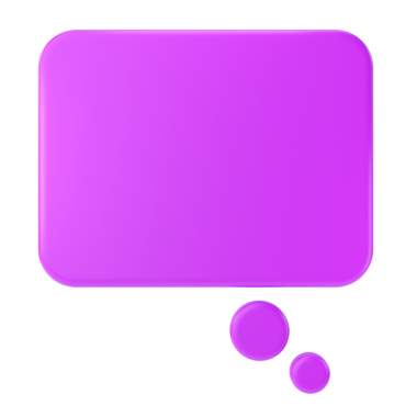 Üç boyutlu konuşma balonu. Mesaj kutusu. Metin alanı.