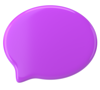 Konuşma balonu. Sohbet balonu. 3B illüstrasyon.