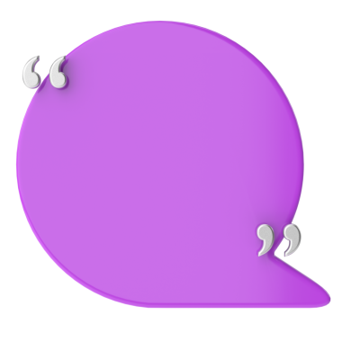 Çift tırnak içinde konuşma balonu. 3B illüstrasyon.