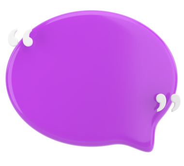 Çift tırnak içinde konuşma balonu. 3B illüstrasyon.