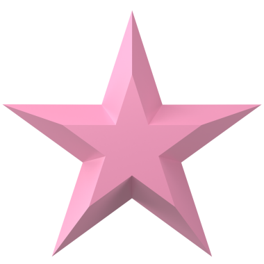 Üç boyutlu yıldız. 3B illüstrasyon.