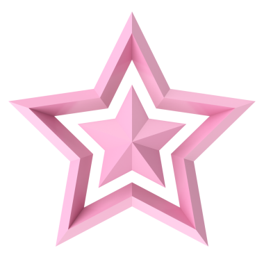 Üç boyutlu yıldız. 3B illüstrasyon.