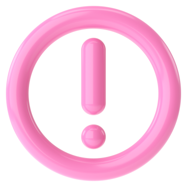 Uyarı simgesi. Ünlem işareti. 3B illüstrasyon.